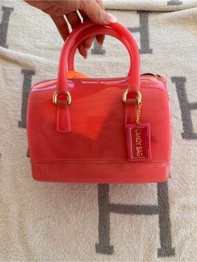 Hot Pink Candy Bag Satchel - Women’s Cute Jelly Handbag Furla
